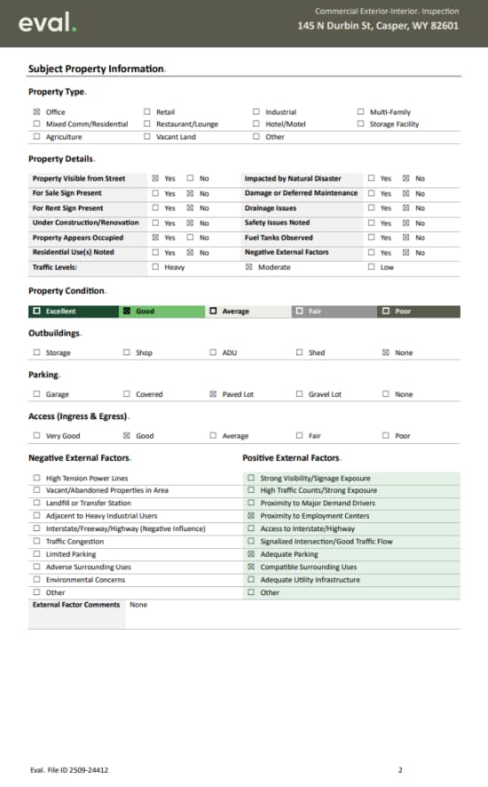 Commercial Property Condition Reports